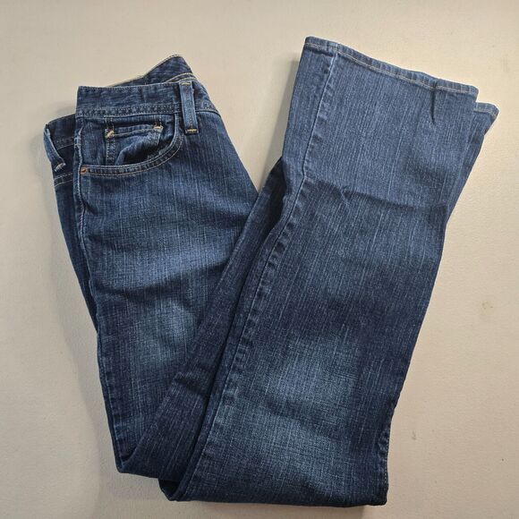 Eddie Bauer Jeans Women's 2 Regular Fit Blue Dark Wash Straight - Picture 9 of 16